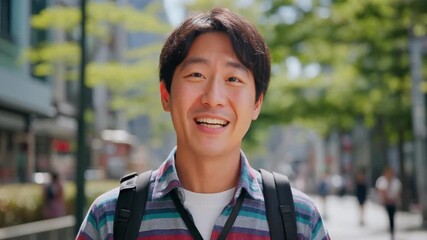 Japanese Tour Guide Introducing Tourist Spots