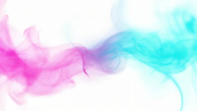 Abstract smoke pattern blending pink and blue colors in a soft gradient design.