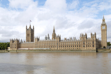 Fototapeta premium Houses of Parliament and Elizabeth Tower (Big Ben), Westminster, London, England, United Kingdom