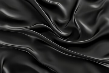 Fototapeta premium Elegant Dark Satin Fabric with Luxurious Folds for Premium Visual Projects and Stylish Designs