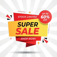 Dynamic Super Sale Offer Tag with Limited Stock