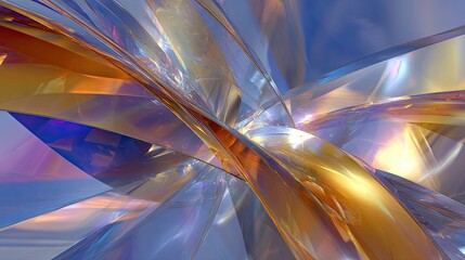 Abstract Geometric Shapes Design With Colors