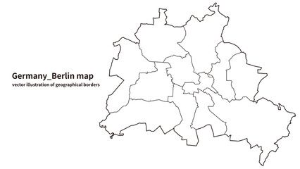 Fototapeta premium Berlin Map – Detailed Map of Berlin, Germany