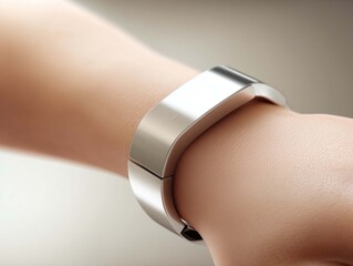 Smartwatch on woman's hand, close-up. Fitness concept