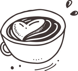 Black and white bread and cake vector illustration set for bakery food and breakfast design