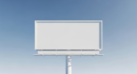 Empty Billboard Under the Sky: A blank billboard against a bright, expansive sky, promising endless possibilities for advertising. Its stark simplicity makes it a canvas for any brand or message. 