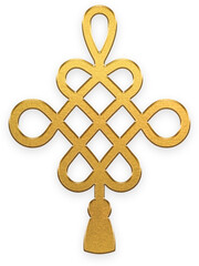 Luxury Gold Mystic Knot symbol for Lunar New Year 2026