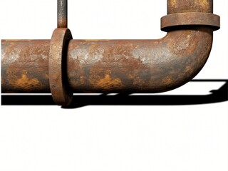 old rusty pipe wrench