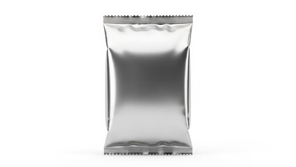Silver Package: A close-up shot of a pristine silver package, gleaming under soft lighting. Its sleek design invites the imagination, perfect for product mockups and advertising.