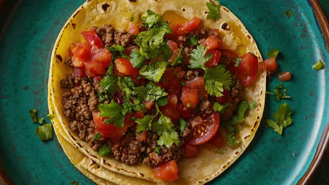 Chili and Salsa Bursting Tacos