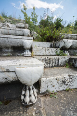 Stone steps in theater of Magenesia, Aydın, Turkey