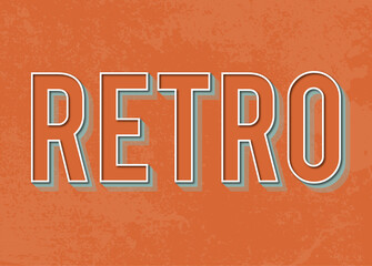 Bold retro text on paper texture background.
