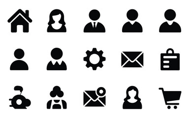 Collection of user interface icons for websites and applications