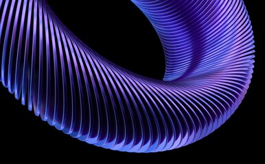 abstract iridescent round cylinder shapes with colorful gradient. 3d rendering illustration for graphic design, presentation or background	