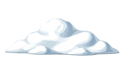 Vector illustration of a fluffy snow pile or snowdrift isolated on a white background for winter and holiday designs