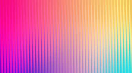 Vibrant abstract vertical stripes of gradient colors transitioning from pink to yellow and blue