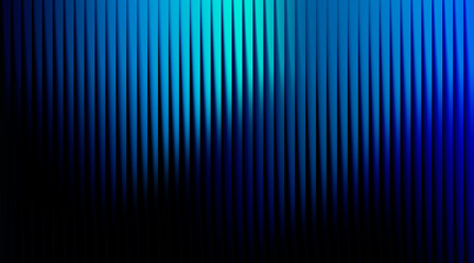 Abstract vertical blue and teal glowing light streaks create a futuristic digital rain effect against a dark background