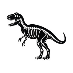 Prehistoric tyrannosaurus dinosaur vector illustration on white isolated background