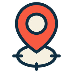 pin location with target icon