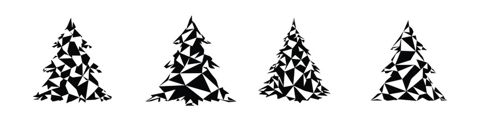 christmas tree silhouette 3 evergreen tree shape made for winter holiday theme this simple design shows the shape in a clean and easy style for holiday artwork and seasonal use with a soft look