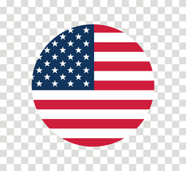 Circular United States Flag Icon