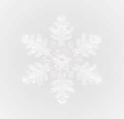 Christmas snowflake vector with icy border, isolated snow flake, bright winter card design, festive decoration, transparent PNG background, and seasonal holiday textures