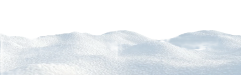 Winter scenery with snowdrifts, mountains, panoramic view and holiday spirit
