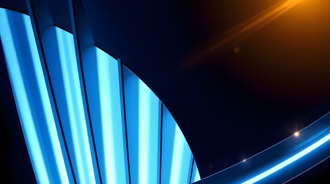 Abstract colorful blue background with glowing lines and futuristic design