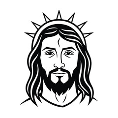 Portrait vector illustration of smiling man with dreadlocks and woman, drawing of person's face