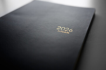 革表紙のビジネス手帳2026年版