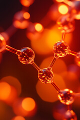 A close-up of the molecular structure featuring
