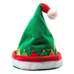 Elf hat, transparent background, isolated