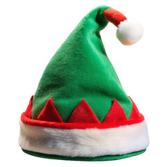 Elf hat, transparent background, isolated