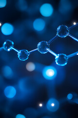 A close-up of the molecular structure highlighting