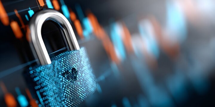 Digital Shield A Comprehensive Cybersecurity Keynote Graphic Highlighting Financial Data Integrity - Powered by Adobe