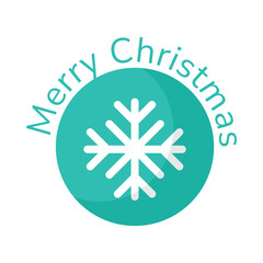 Merry Christmas Circle Style Vector art design template, Christmas winter decoration symbol and sign, vector flake holiday design,  