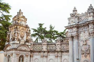 The gate of the former Ottoman Dolmabahçe Palace. Details.