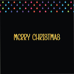 Merry Christmas Business Text neon vector Template Design, Word Text with black Background and Light Decoration elements, Happy and Wish you Merry Christmas Celebration,  