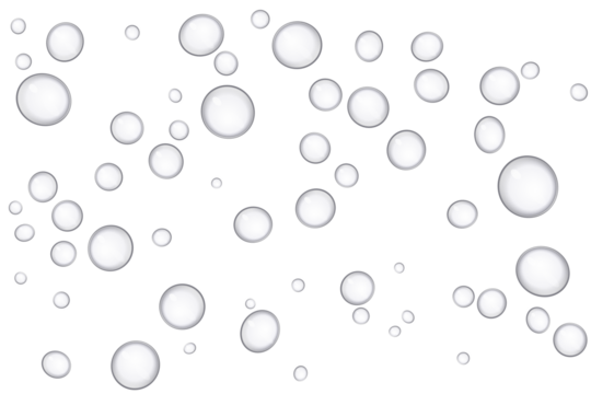 Water Droplets 3D Render with Transparent Background for Product Mockups, Design Elements, and Overlay Effects