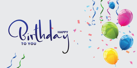 happy birthday to you greeting text art made in a soft look this simple design shows the shape in a clean and easy style for holiday artwork and seasonal use with a soft look