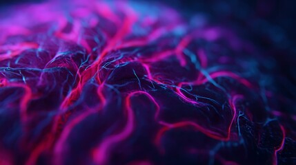 A vibrant, abstract representation of neural pathways, featuring electric pink and blue hues, evoking a sense of connectivity and creativity.