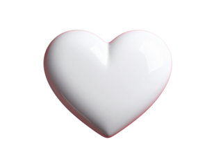 white heart on a red background 