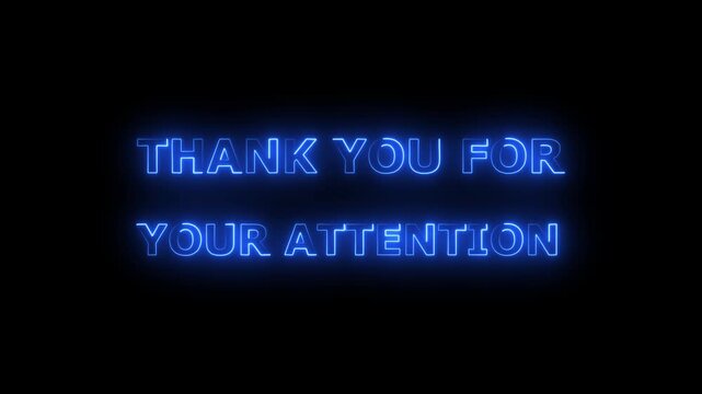 "Thank You For Your Attention" message on a shimmering bokeh background, ideal