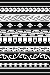 taino tahitian tribal folk pattern ethnic tattoo jungle island ornament art wallpaper black and white background texture