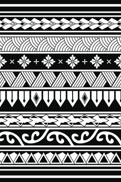 taino tahitian tribal folk pattern ethnic tattoo jungle island ornament art wallpaper black and white background texture
