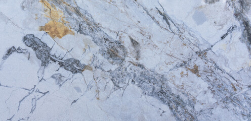 Elegant marble stone texture background with natural gray and gold veins, polished decorative surface for design