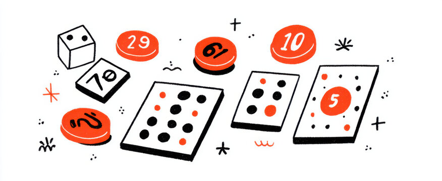 early numeracy games with bright tokens and number cards for counting fun