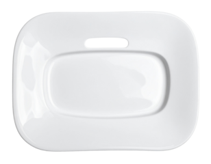 White plate cutout. Isolated plate on transparent background 