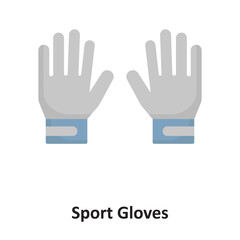 Sport Gloves Vector icon which can easily modify or edit