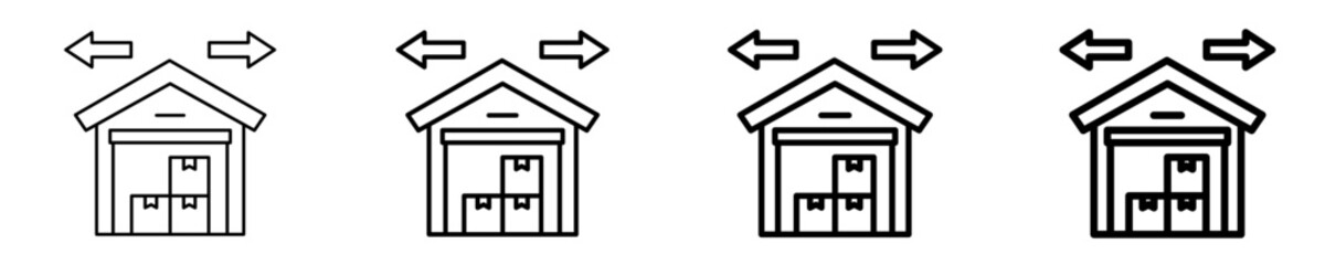 Warehouse  Icon Set Different Style Collection
